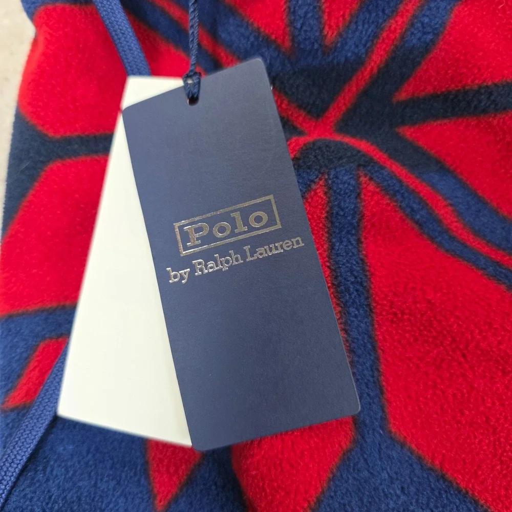 Polo Ralph Lauren Fleece Jogger Pants Mens M Blue Green Snowflake Fair Isle NWT